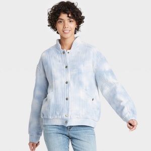 Universal Thread | Women's Tie Dye Blue 100% Cotton Cloth Jacket | Size M